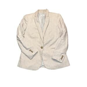 $248 J.Crew Alexandra Blazer Flax Ivory Linen Blend Size 4